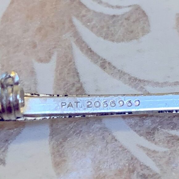 Mini Silver Spoon Brooch Pin 2.75” has Patent 2066969 on the back Gorgeous - Picture 4 of 8